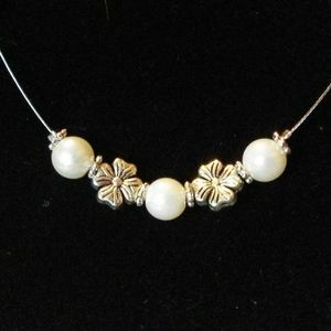 Dainty & Chic Pearl Bead Necklace & Earring Set